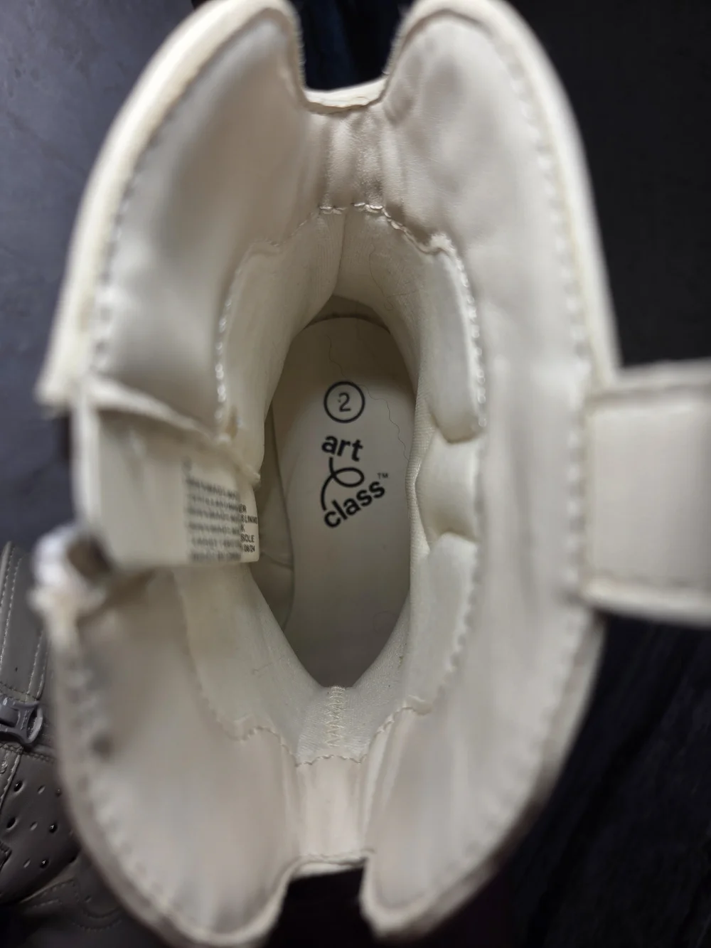 art class Cream Perforated Western Kids Boots